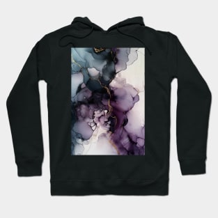 Purple Thunder - Abstract Alcohol Ink Art Hoodie